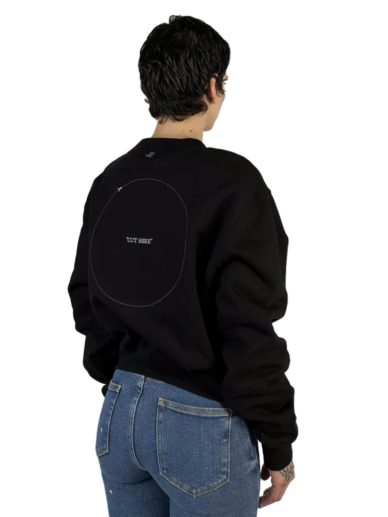 Felpa Meteor in cotone con cut-out., foto 2 di 4