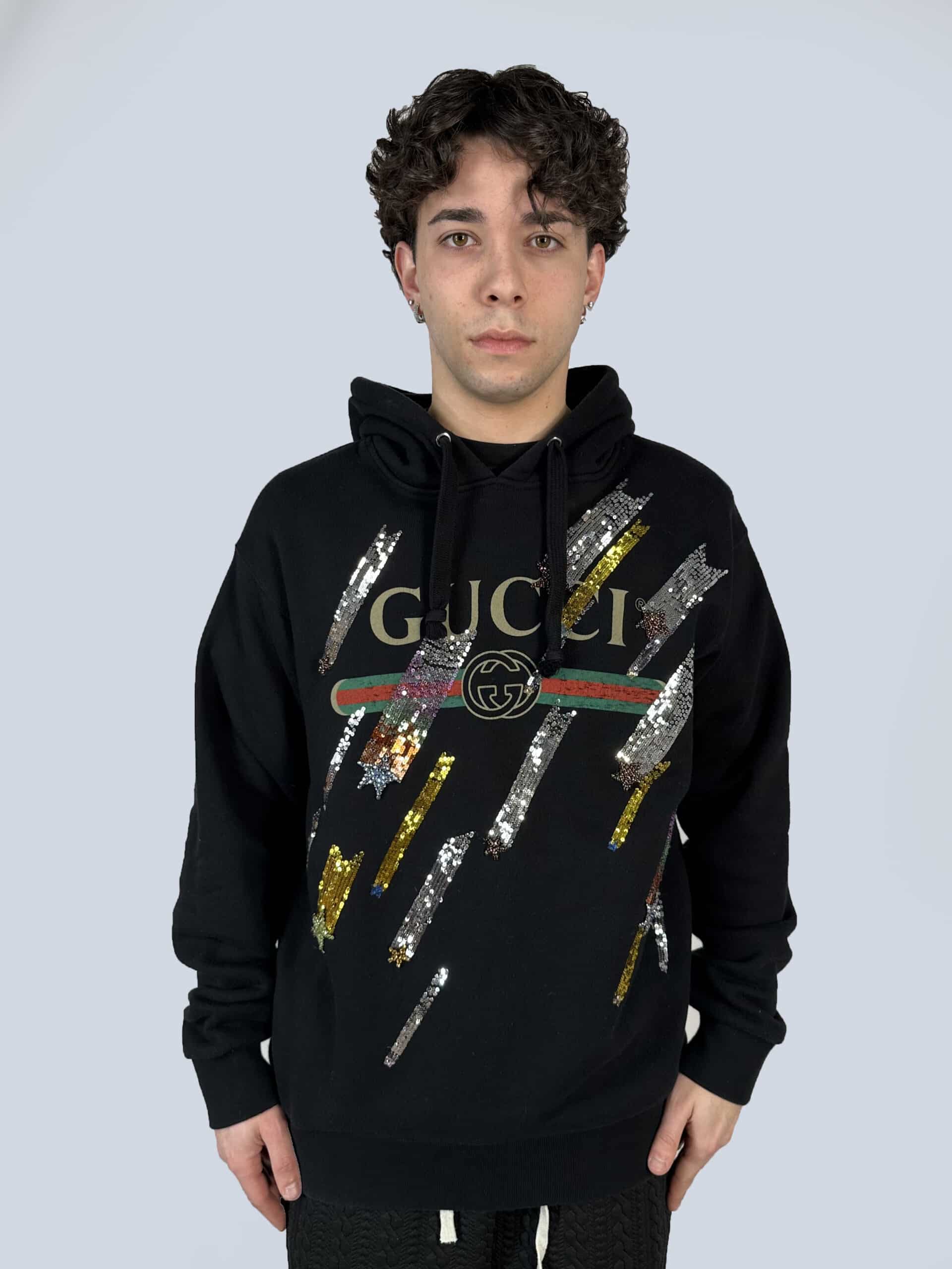 Gucci felpa nera hotsell