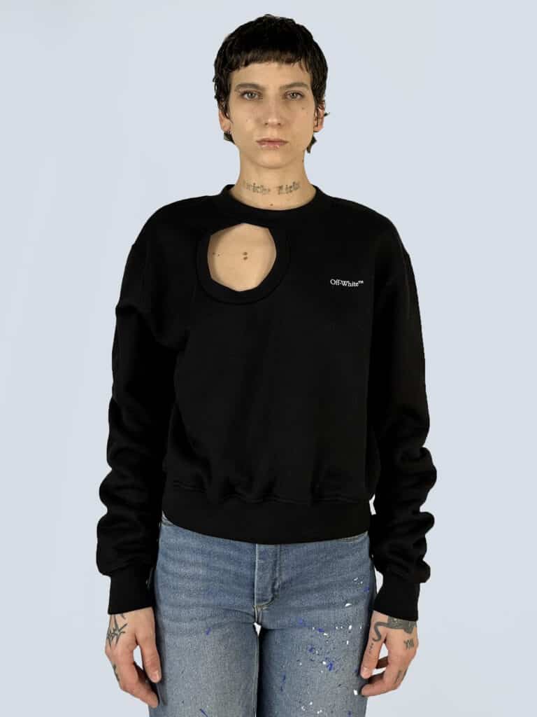 Felpa Meteor in cotone con cut-out, S.
