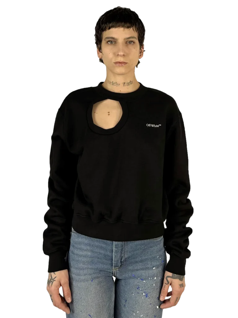Felpa Meteor in cotone con cut-out.