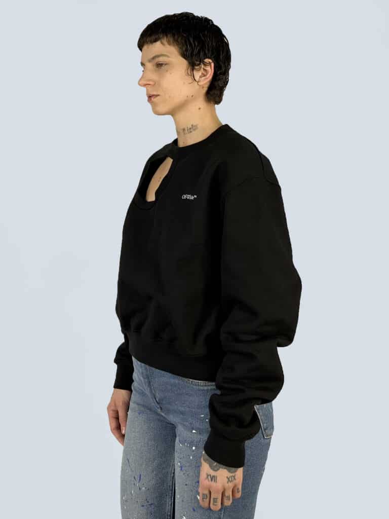 Felpa Meteor in cotone con cut-out, S., foto 3 di 4
