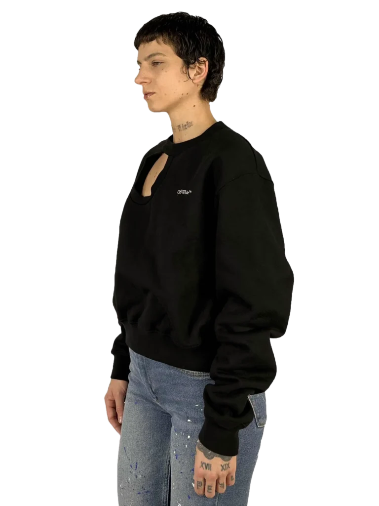 Felpa Meteor in cotone con cut-out., foto 3 di 4