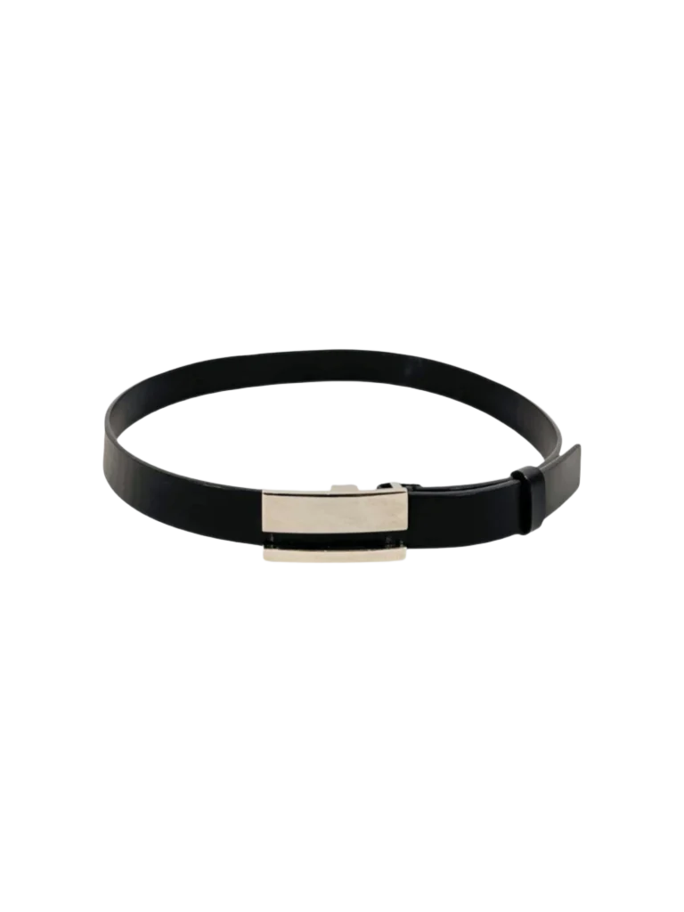 By Tom Ford, brushed leather belt with metal buckle.