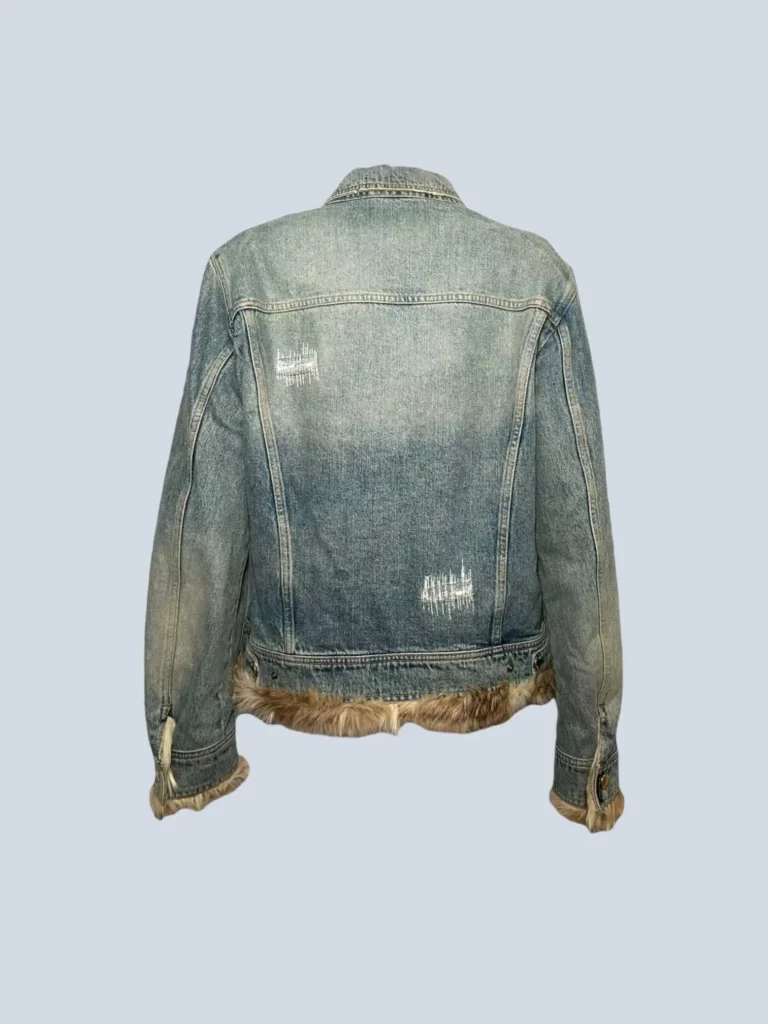Giubbotto in denim e interno in pelliccia, 50., foto 2 di 5