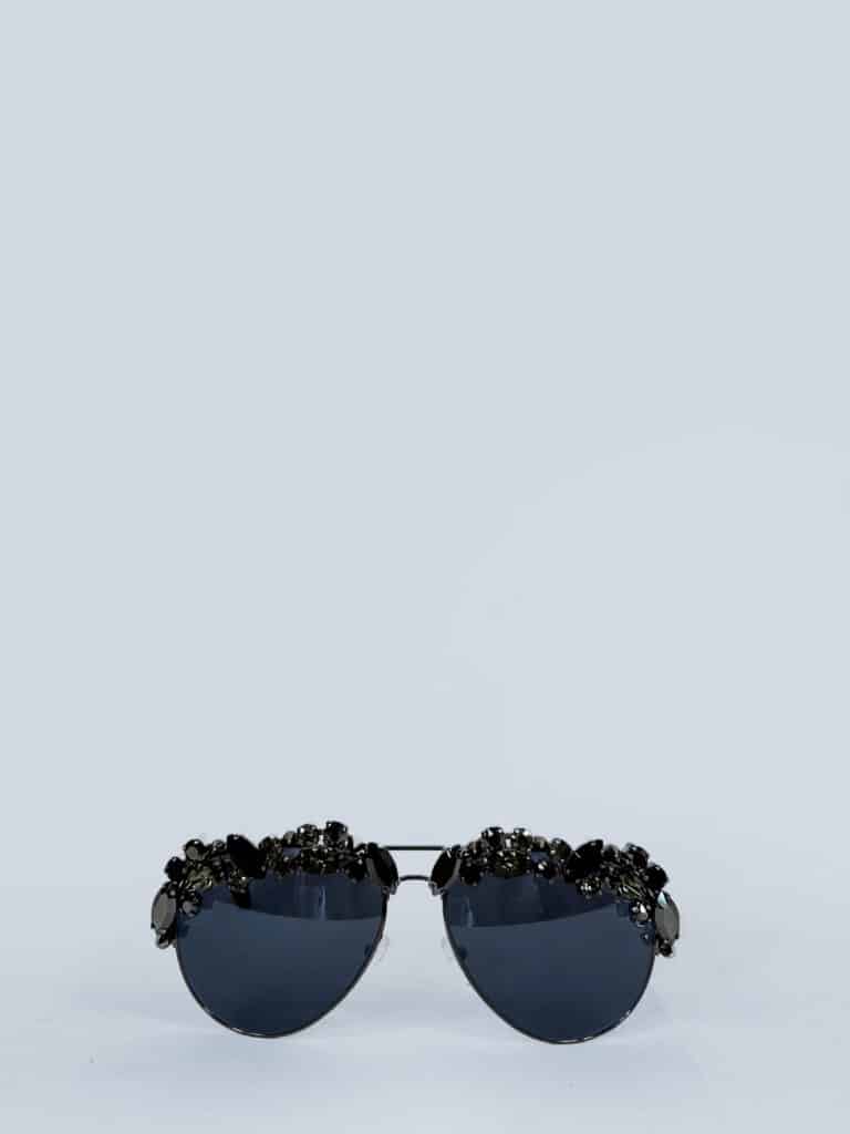 Occhiali aviator Sunshine in metallo e strass., foto 2 di 3
