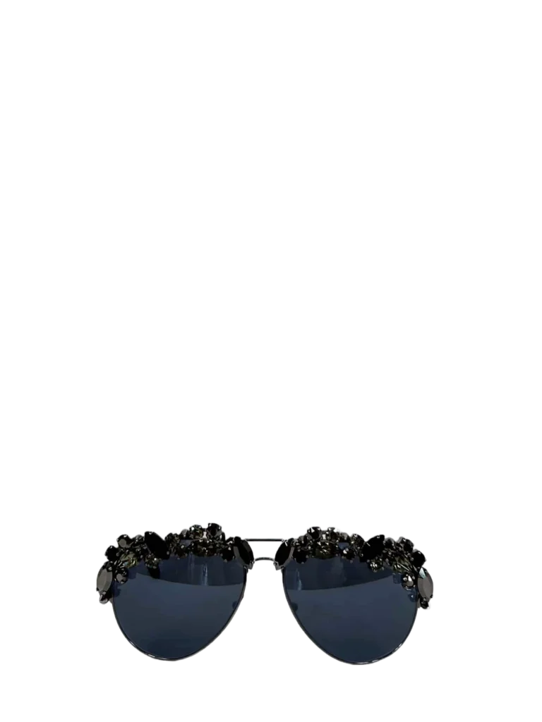Sunshine metal and rhinestone aviator sunglasses, photo 2 of 3