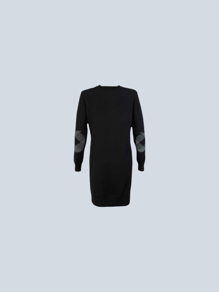 Maglione a maniche lunghe in lana con patches check, M., foto 3 di 4