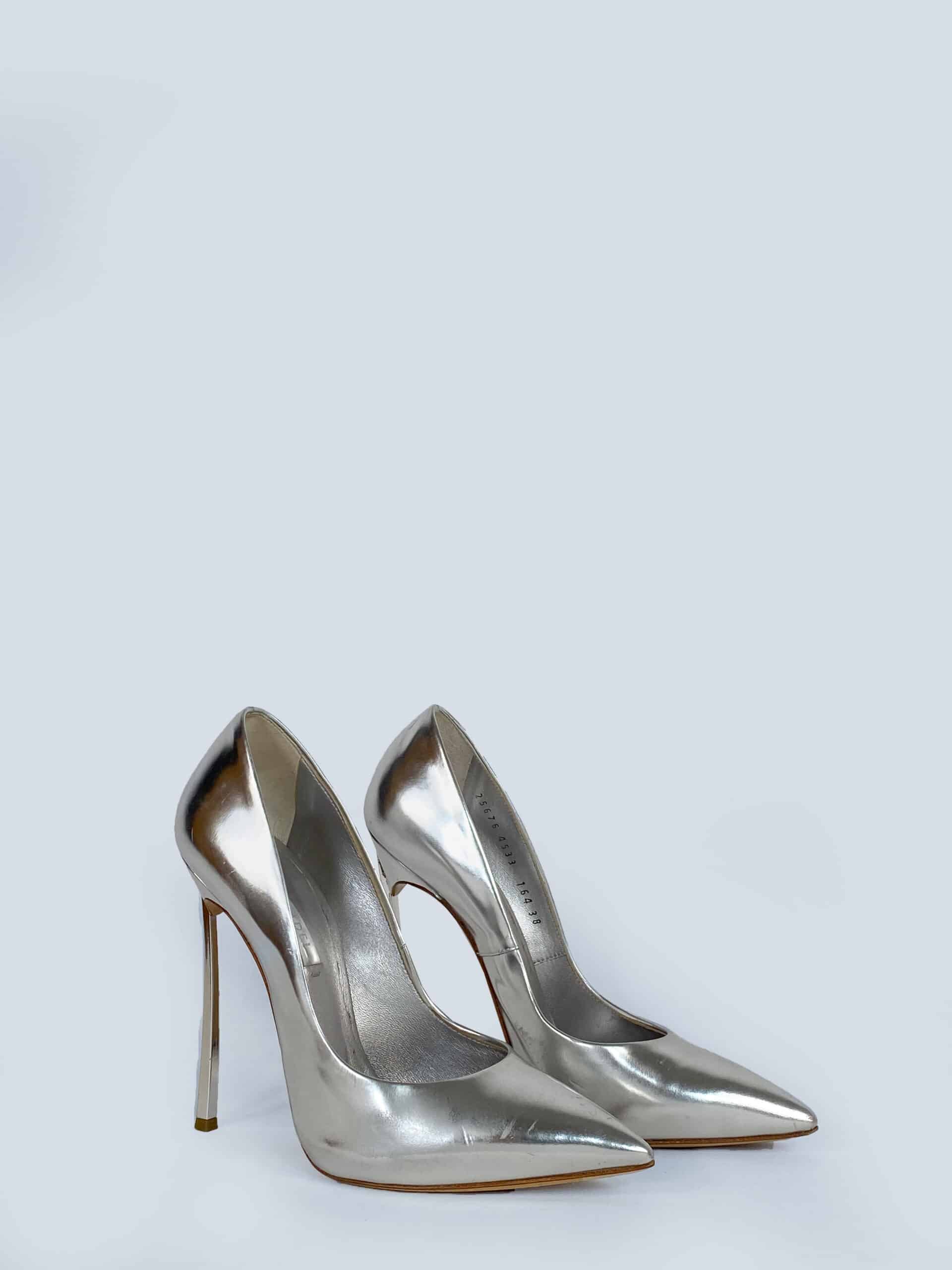 Casadei decollete Blade in pelle metallizzata 38