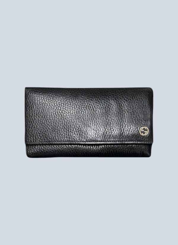 <b>Gucci</b> <br> portafoglio rettagolare in pelle martellata.