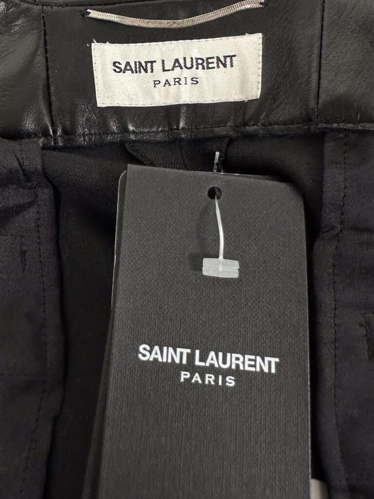Pantaloni in lana con inserti in pelle, 40., foto 4 di 4