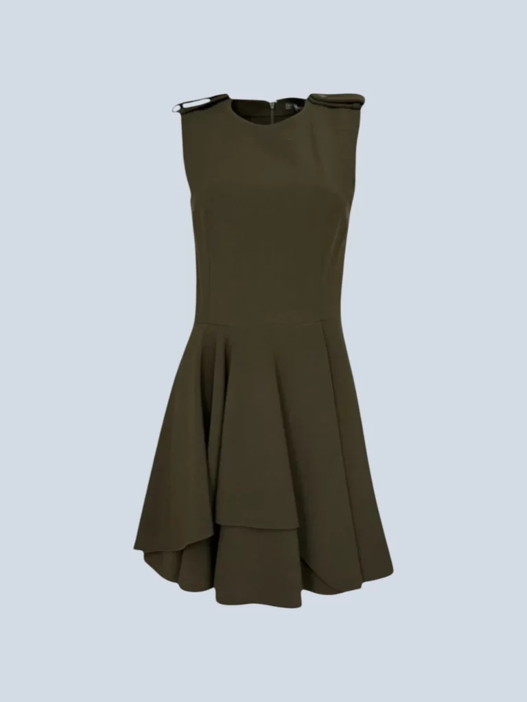 Abito midi in lana smanicato, 40.