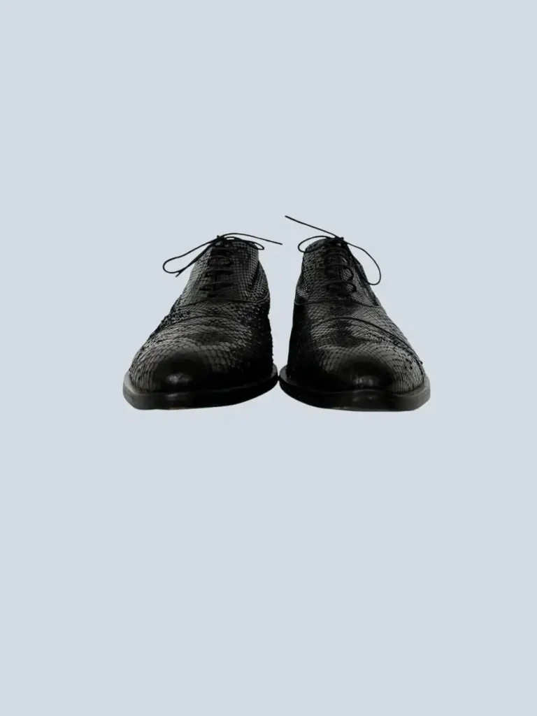 Scarpe stringate in pelle esotica, 45., foto 2 di 4