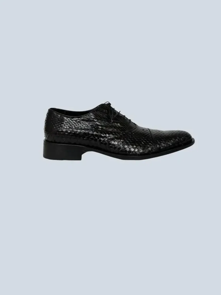 Scarpe stringate in pelle esotica, 45.