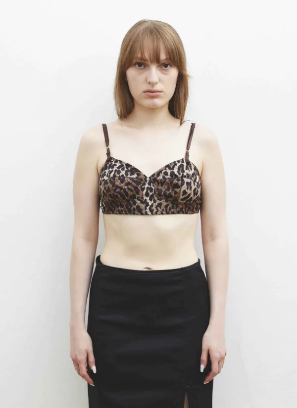 <b>Dolce&Gabbana</b> <br> bralette in stampa leopard, 38.