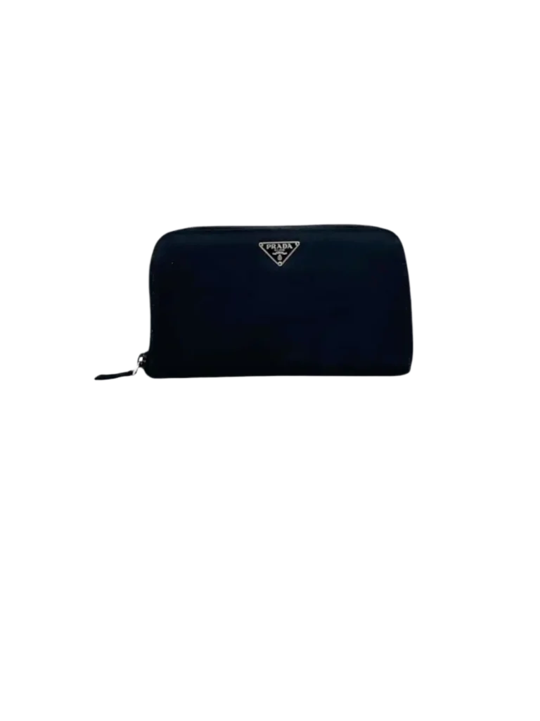 Nylon zip-around wallet.
