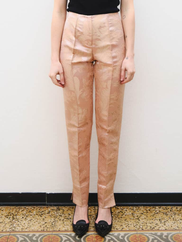 Pantaloni in seta paisley, 40.