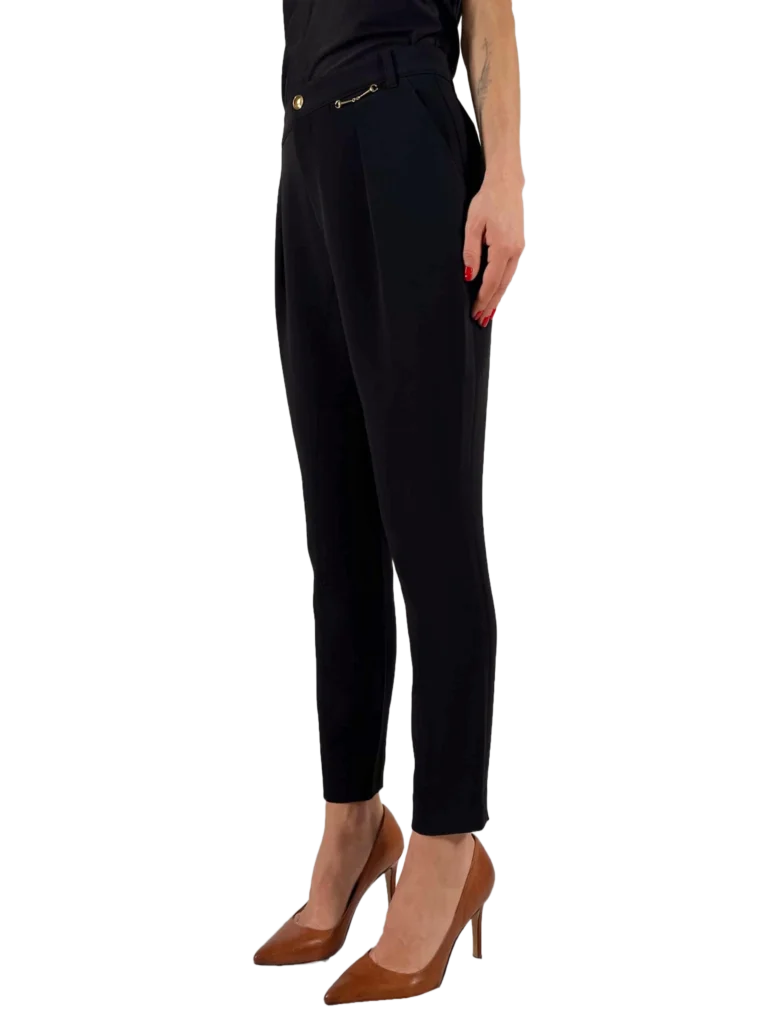 Viscose cigarette trousers with clip., photo 2 of 4