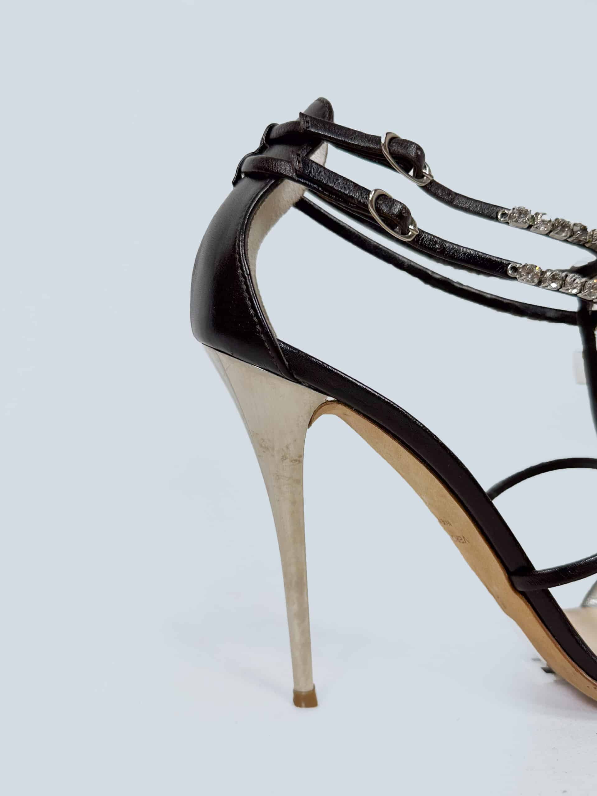 Giuseppe Zanotti sandali in pelle con strass 39