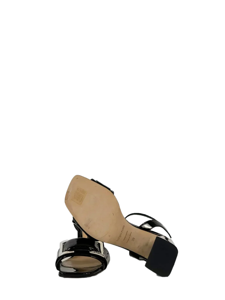 Patent leather buckle sandals., photo 5 of 5