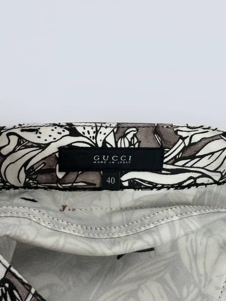 Pantaloni in cotone stampa flora, 40., foto 4 di 4