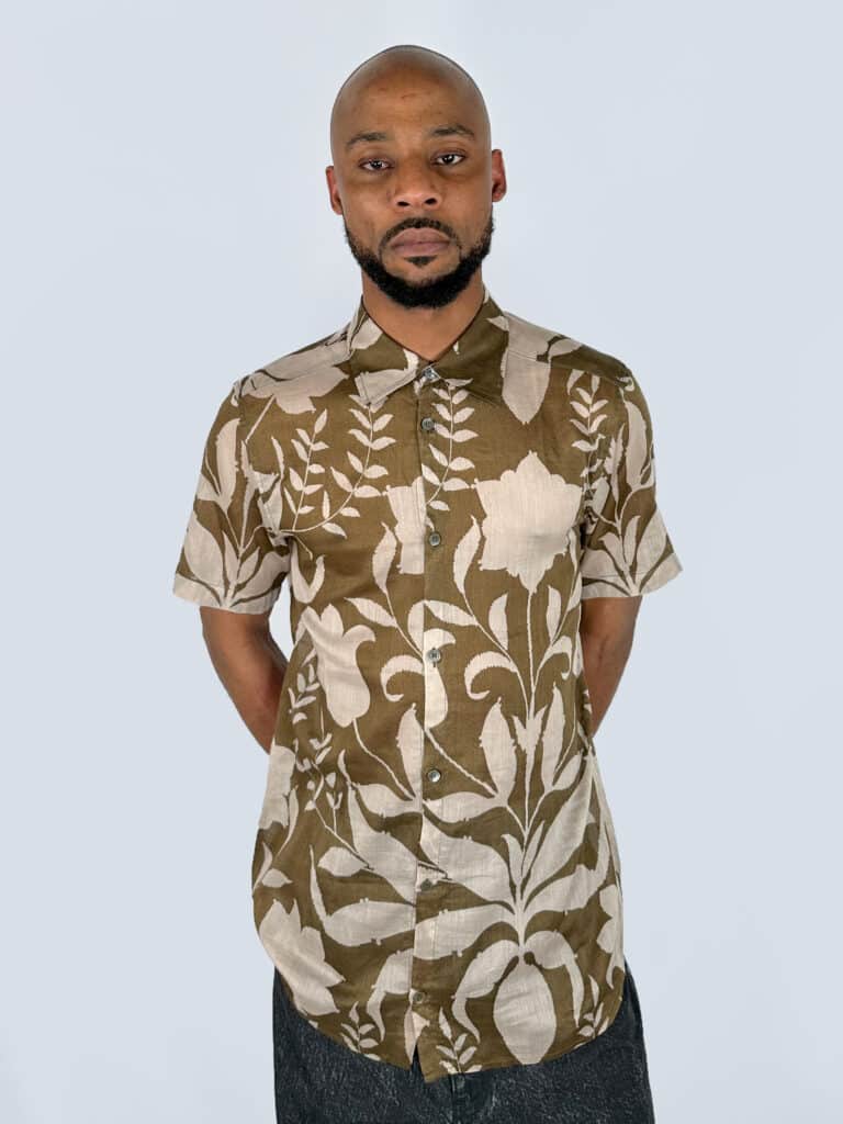 Camicia stampa floreale in cotone, 42.