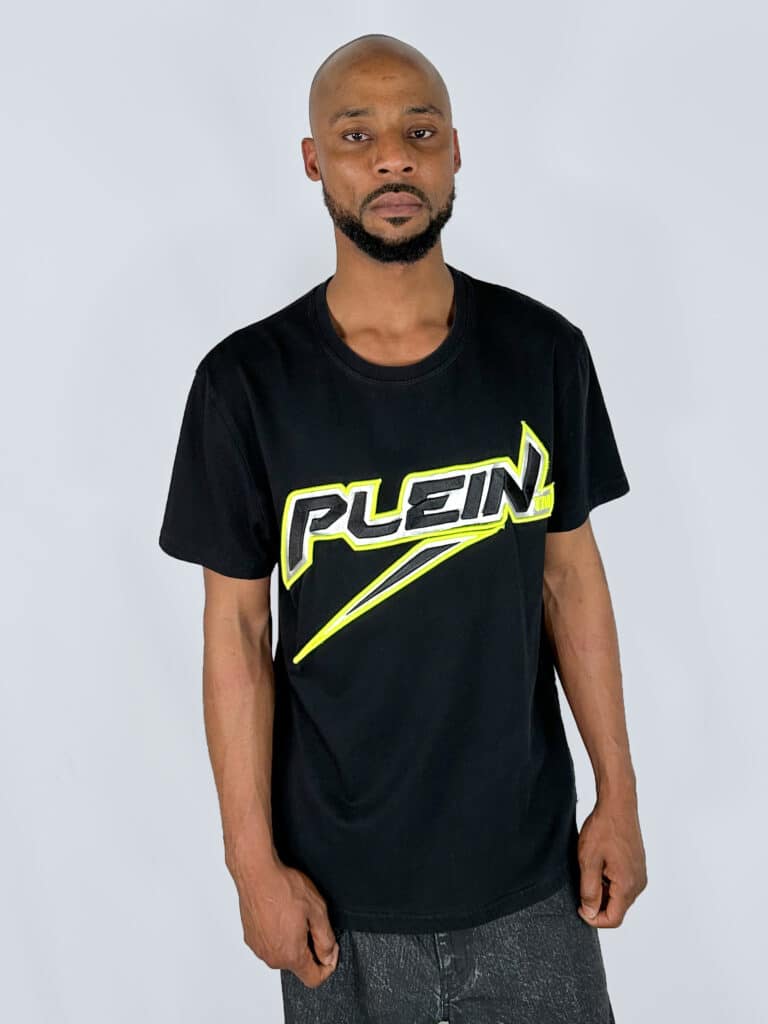 T-shirt in cotone con logo ricamato, XL.