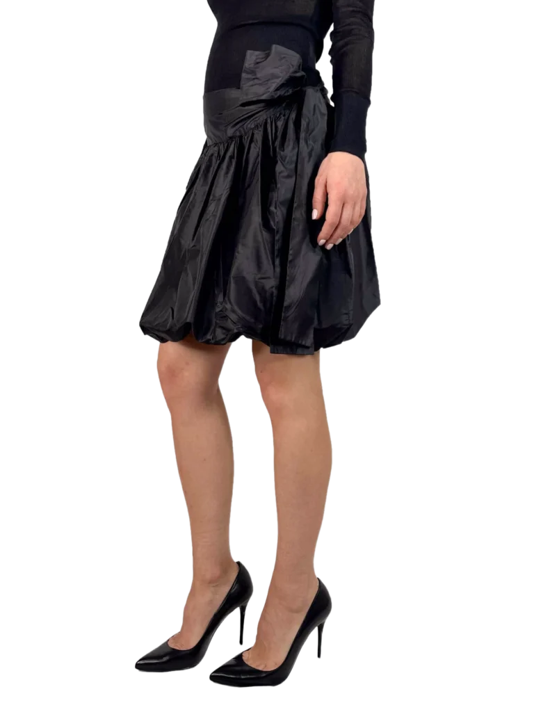 Silk bubble mini skirt., photo 2 of 4