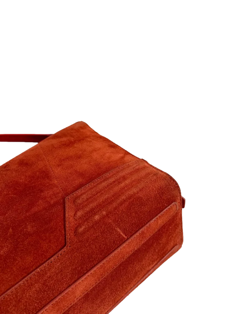 Suede leather shoulder bag., photo 8 of 10