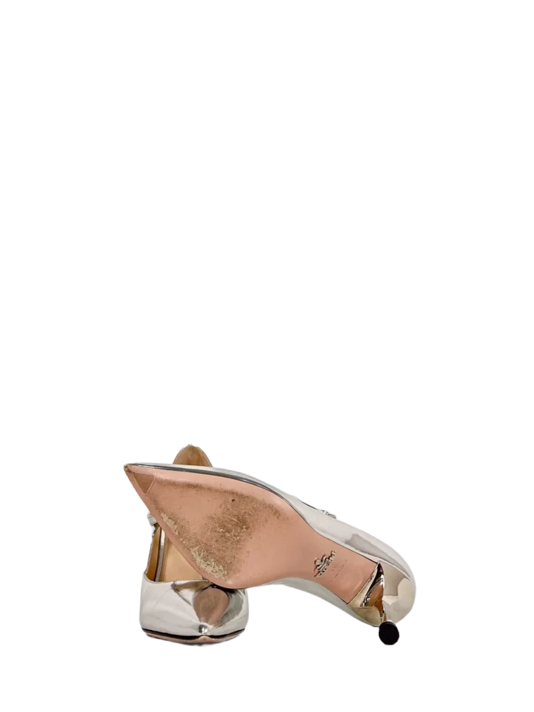 Chrome leather strap pumps, photo 5 of 6