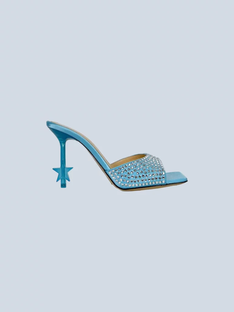 Mules Star in pvc e cristalli, 36,5.