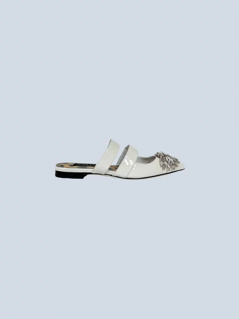 Ballerine in vernice con strass, 37.