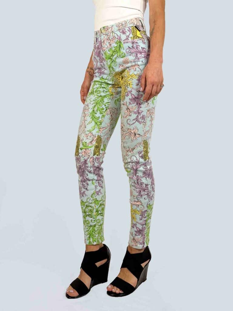 Jeans, pantaloni skinny stampati, 28., foto 2 di 5