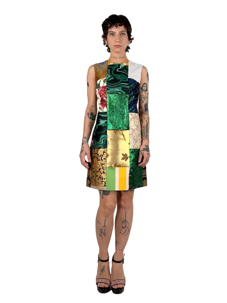 Twiggy Sicilian Patchwork dress.
