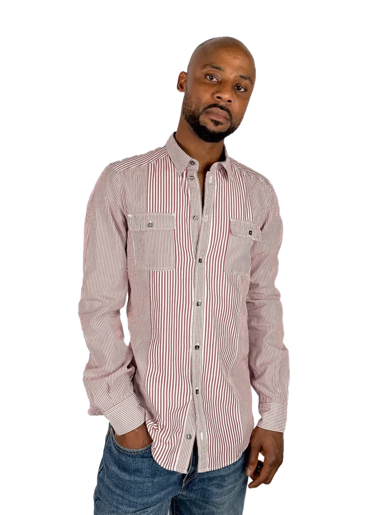 Striped cotton shirt.
