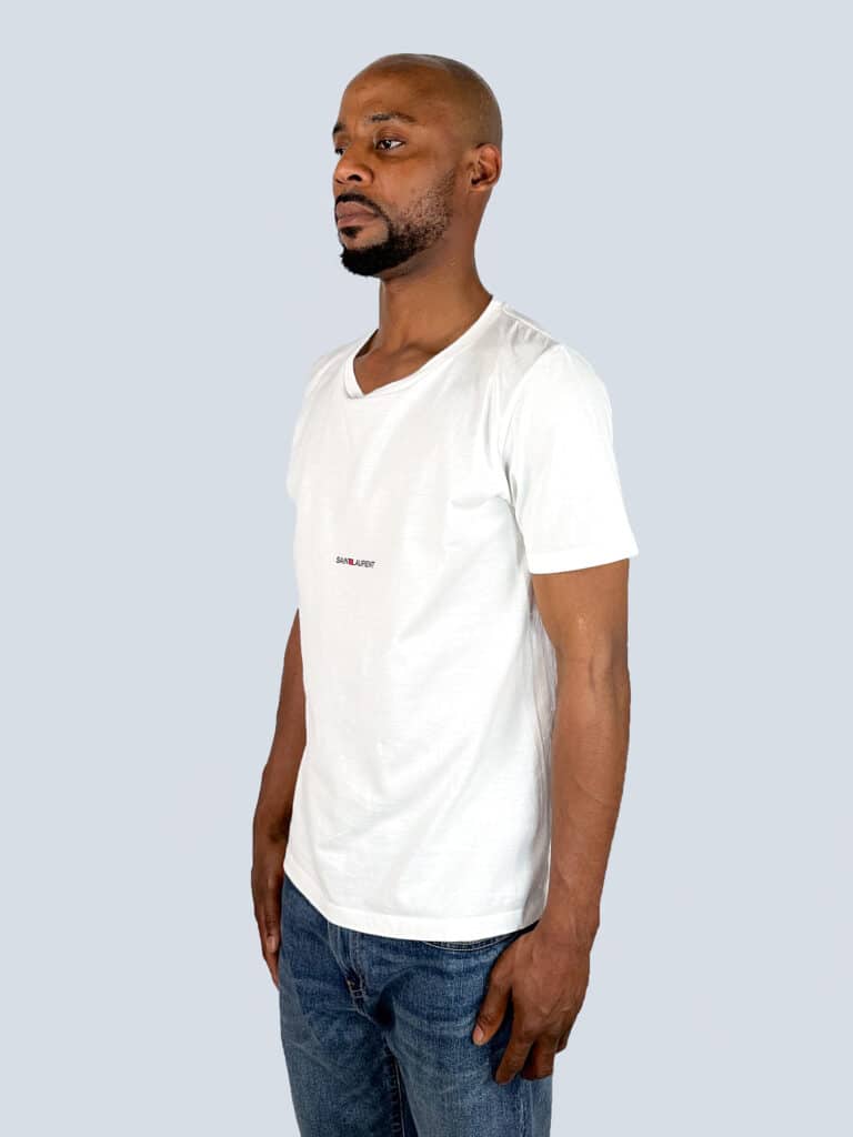 T-shirt in cotone con logo stampato, S., foto 2 di 5