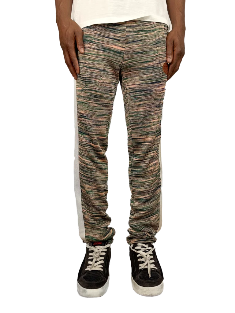 x Missoni, pantaloni in maglia multicolor.