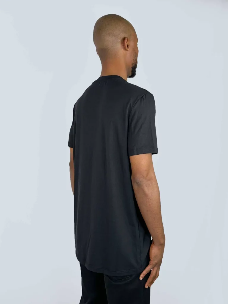 T-shirt logo etichetta in cotone, M., foto 3 di 5