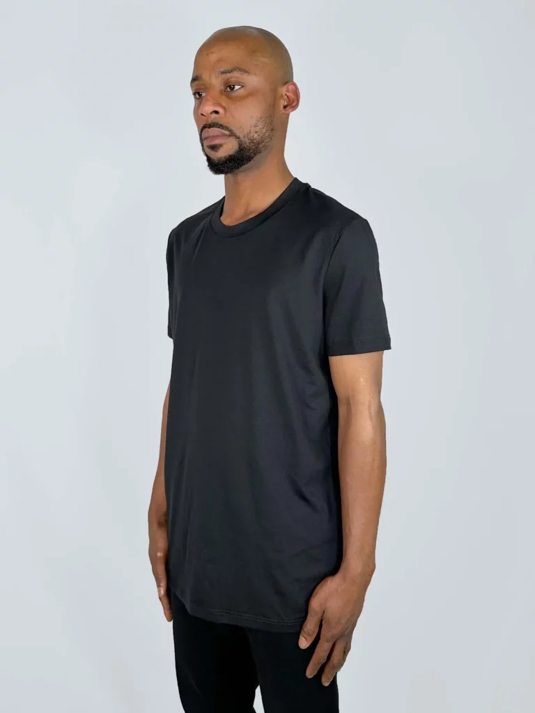 T-shirt logo etichetta in cotone, M., foto 2 di 5