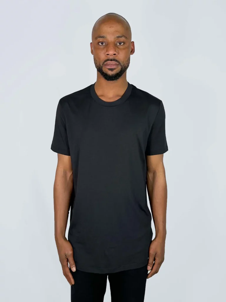 T-shirt logo etichetta in cotone, M.