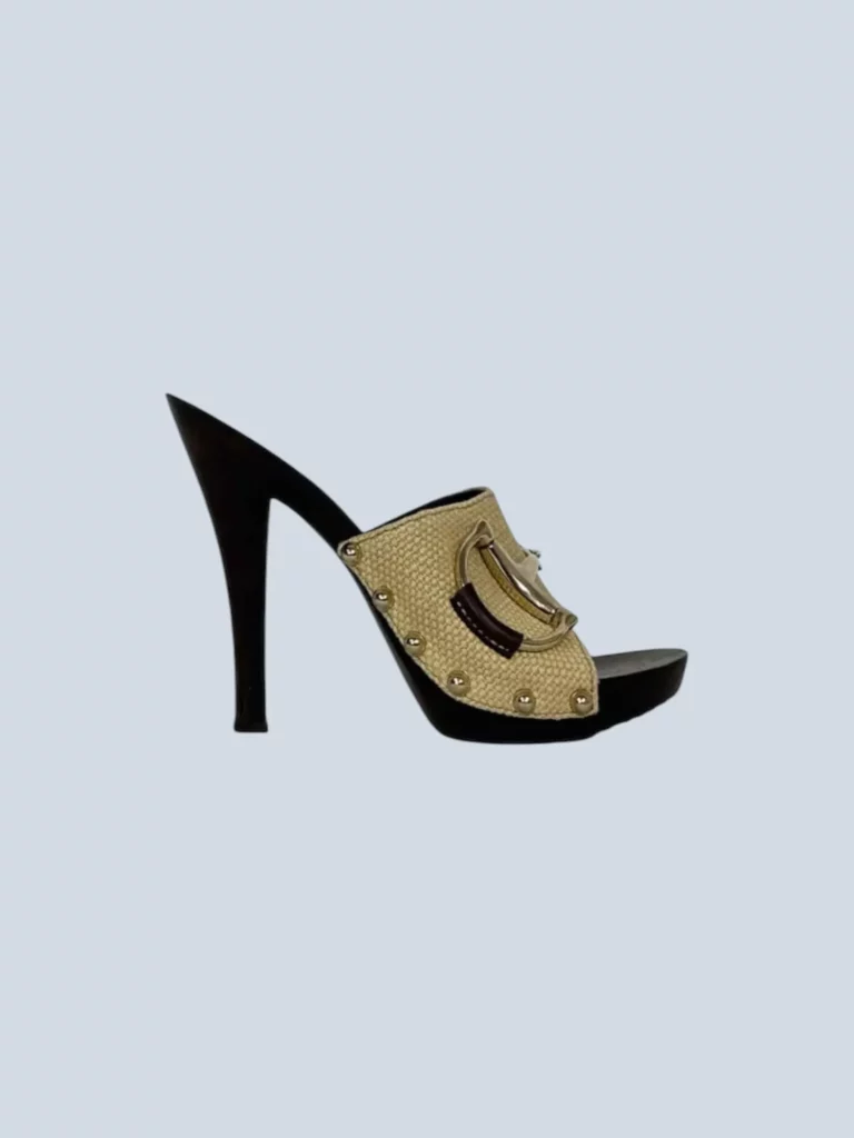 Mules Horsebit in legno, 35.