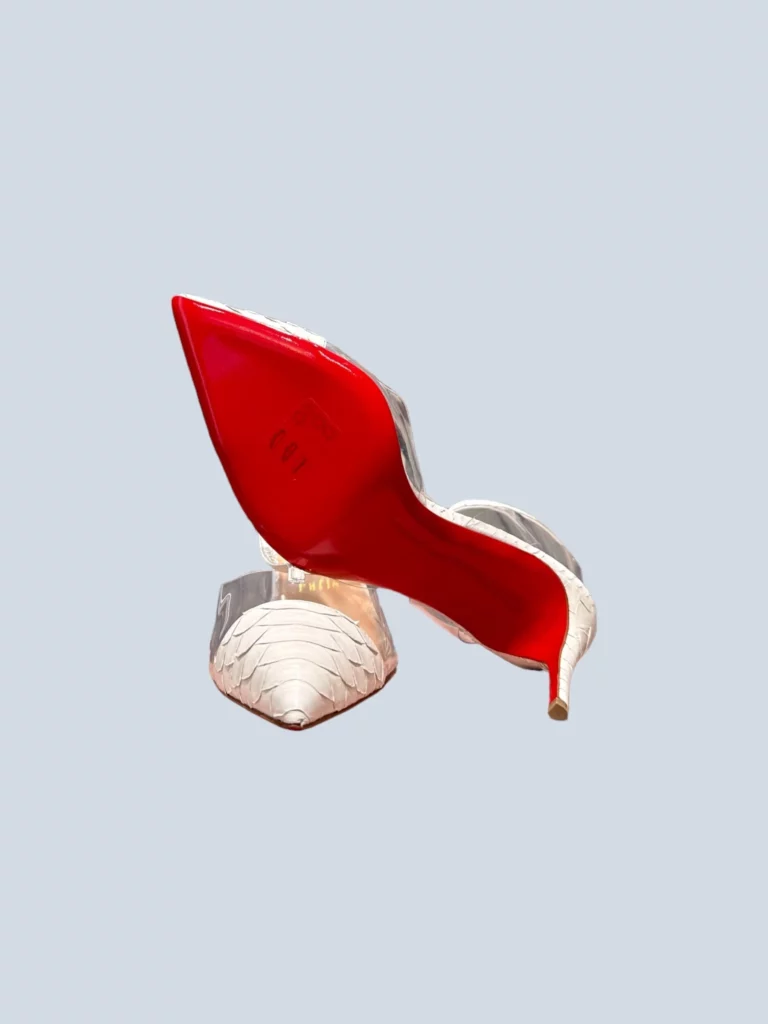 Slingback in pelle di pitone e PVC, 39., foto 5 di 5