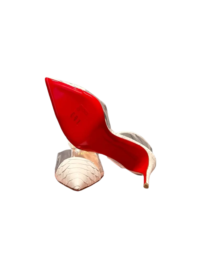 Python leather and PVC slingbacks, photo 5 of 5
