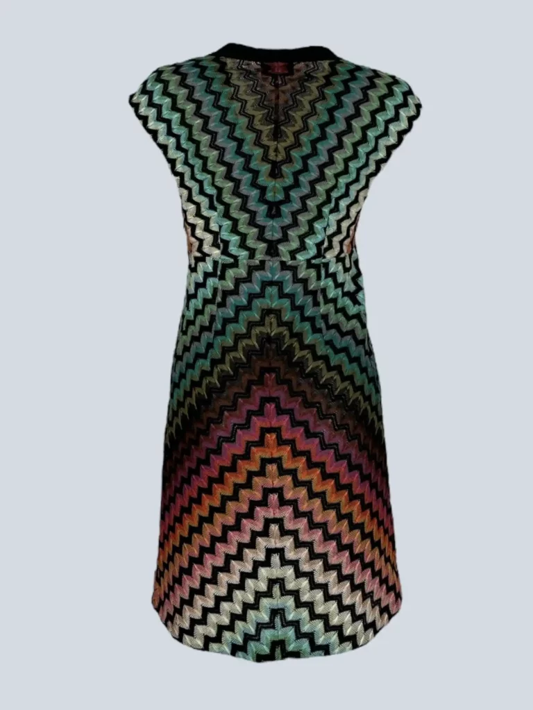 Abito corto Zig Zag multicolor, 38., foto 2 di 3