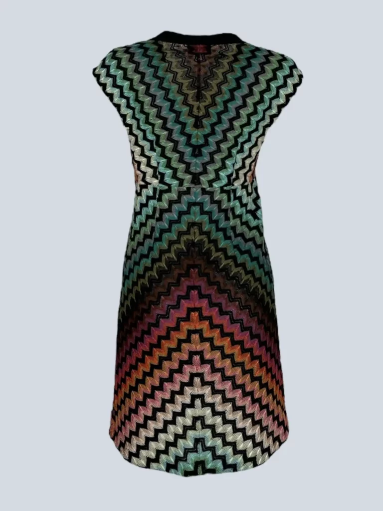 Abito corto Zig Zag multicolor, 38., foto 2 di 3