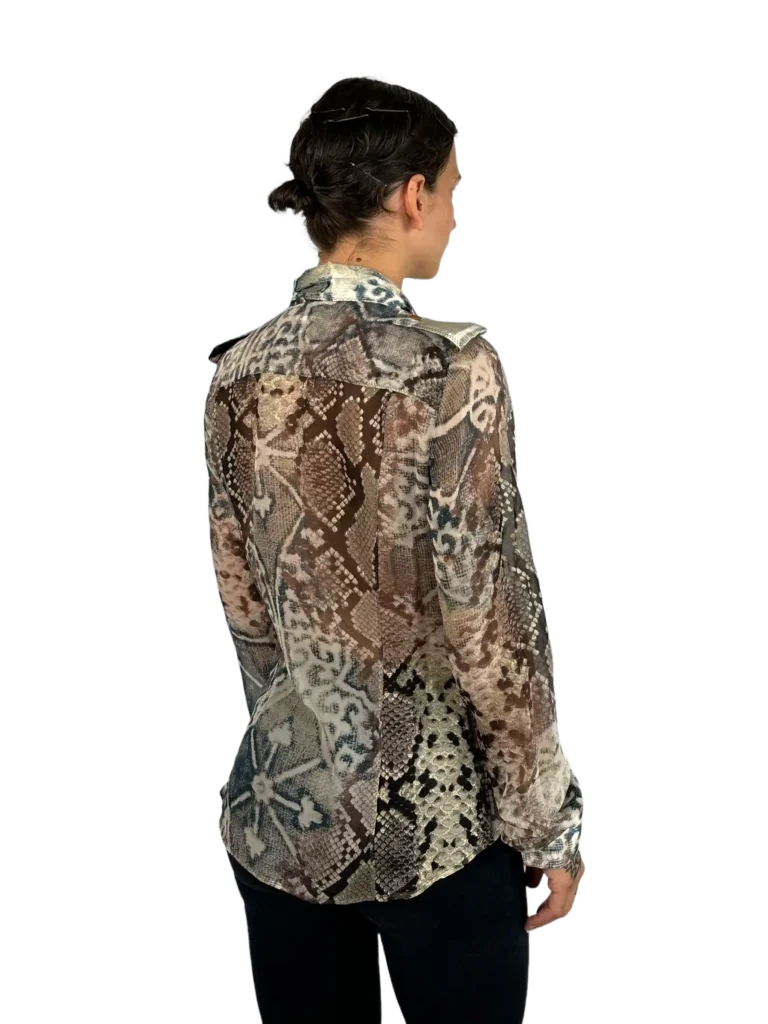Silk cut-out blouse, photo 3 of 4