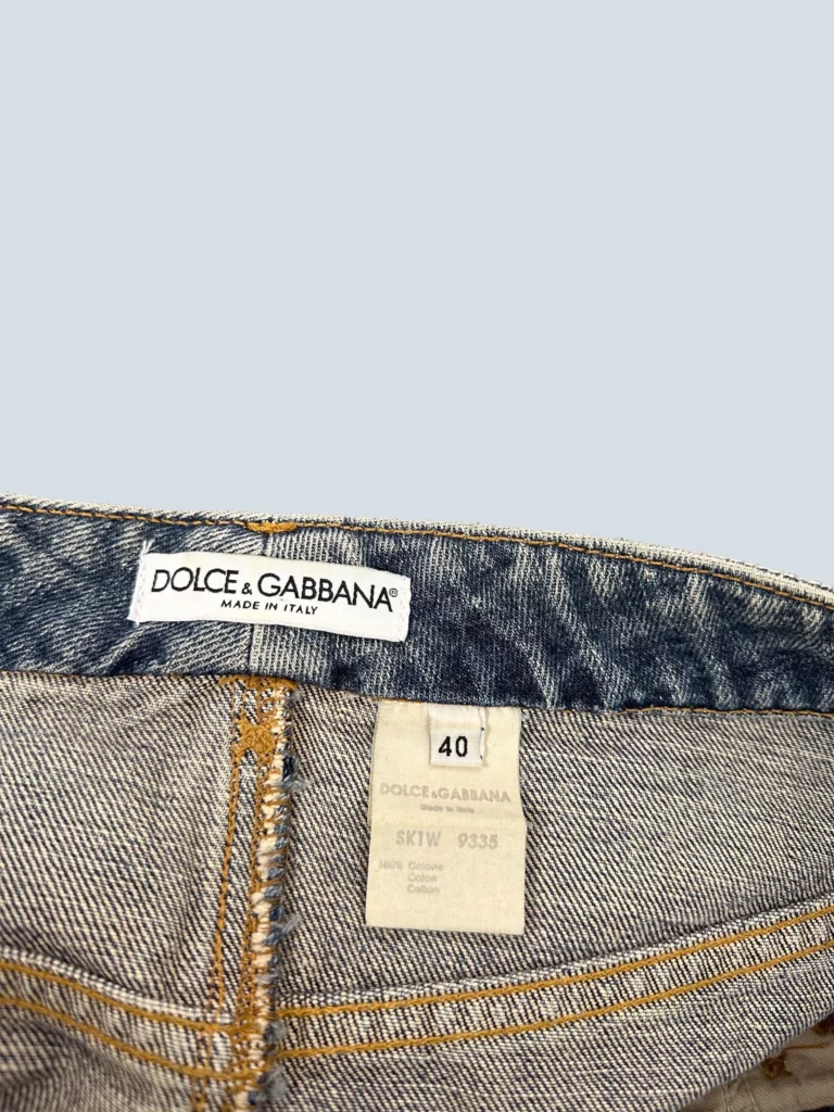 Gonna midi in denim distressed, 40., foto 4 di 4