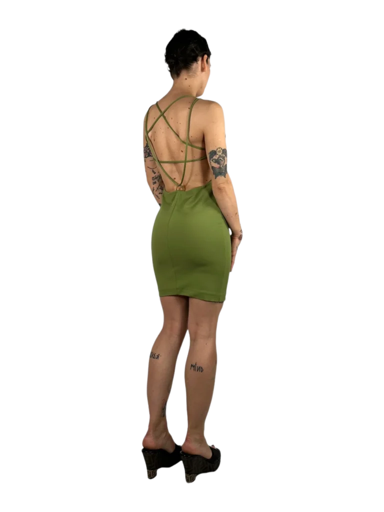 Abito stretch con schiena nuda, M., foto 3 di 4