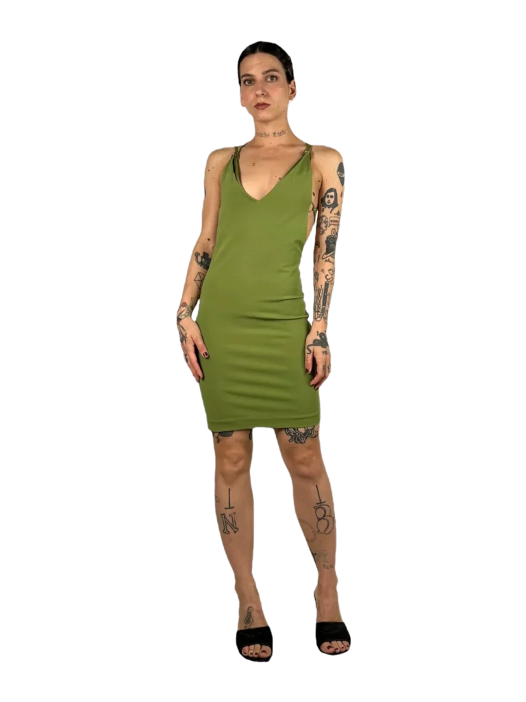 Abito stretch con schiena nuda, M.