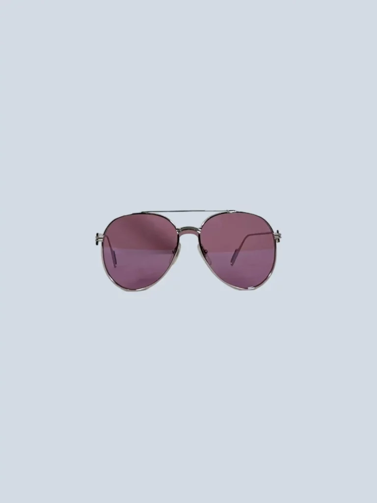 Occhiali da sole aviator con lenti rosa., foto 2 di 4
