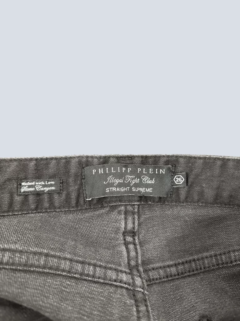Pantaloni in denim disrupted con borchie, 26., foto 5 di 5